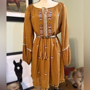 Davi & Dani Hippie Bohemian tassel dress-Size Medium
